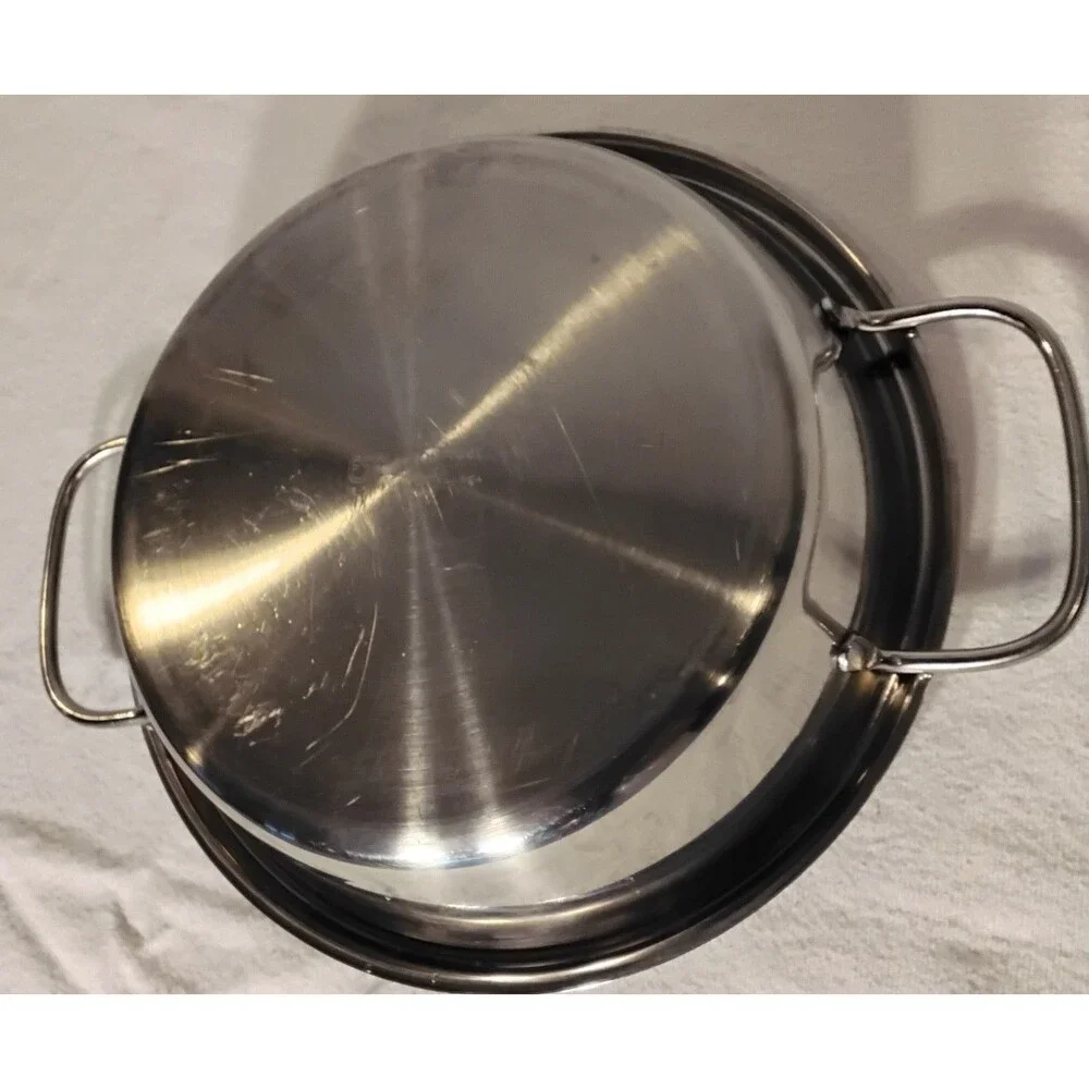 Estia Gourmet 18/8 Stainless Steel 10 1/4 inch Double Handle Insert Pan